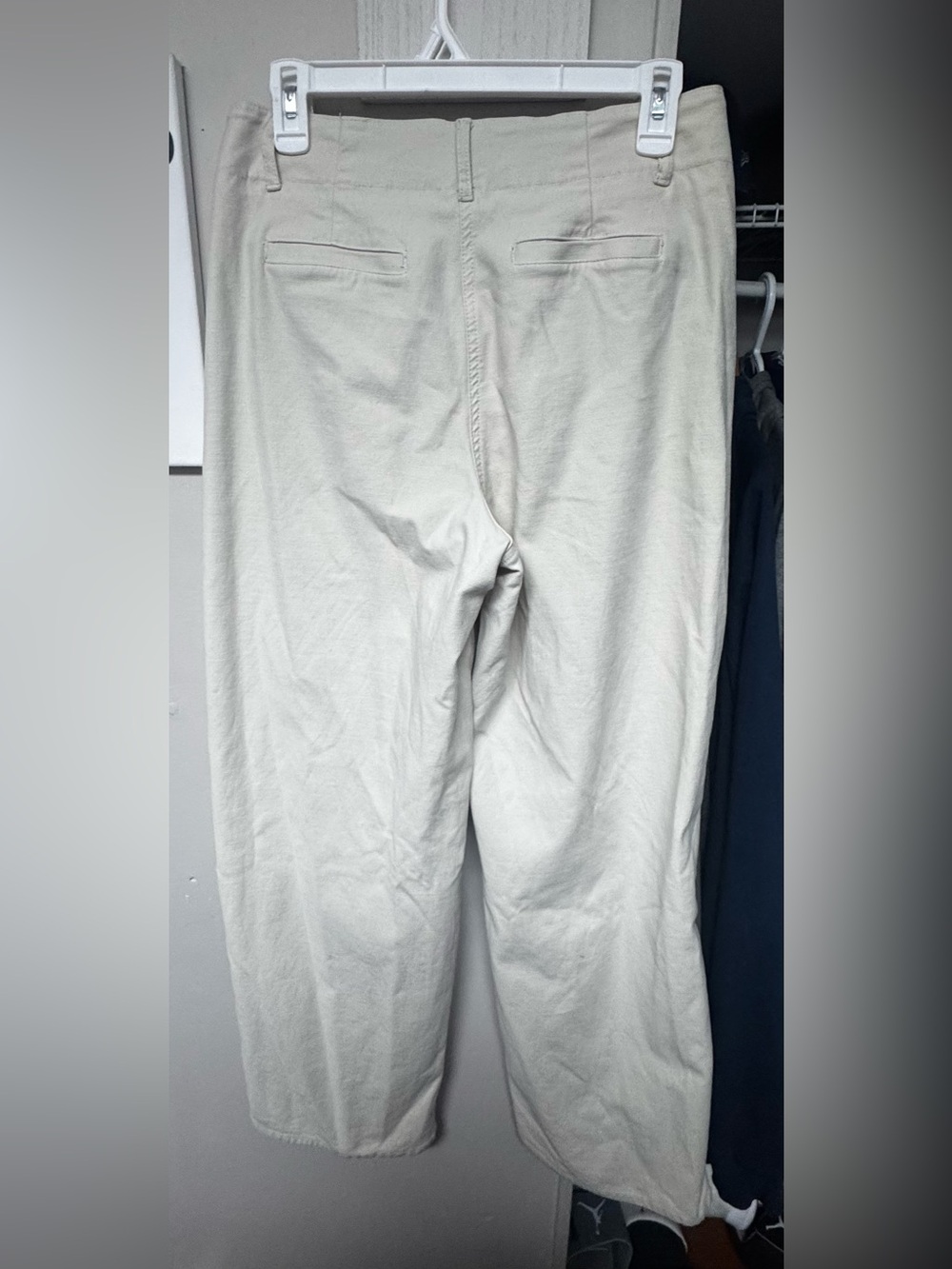 Aritzia Wilfred Free Wide Leg High Rise Trouser Pants Beige Size 6 - Picture 7 of 7